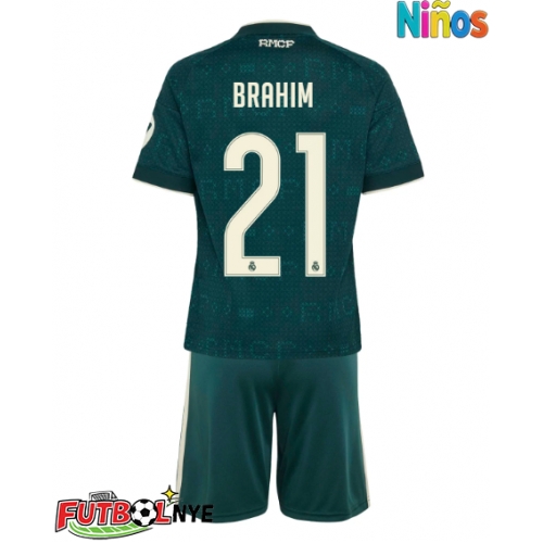 Camiseta Real Madrid Brahim Diaz #21 Visitante Equipación para niños 2026-27 manga corta (+ pantalones cortos)